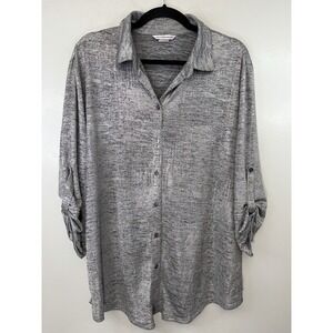 Silver Alison Daley Plus Size Button Up Blouse Size 18